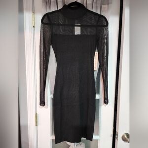 125. Juniors' Illusion Mock Neck Bodycon Sweater Dress